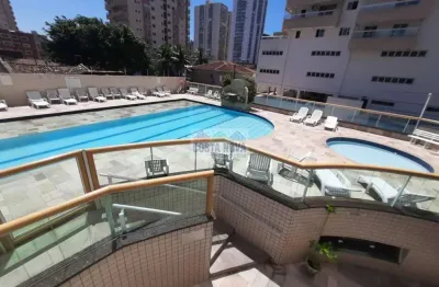Apartamento 1 dormitório, 1 banheiro, 1 vaga de garagem. Lazer completo e vista mar