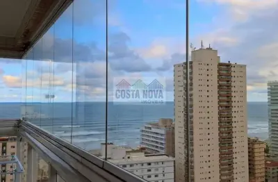Apartamento vista com 2 dormitórios, 3 banheiros e 2 vagas de garagem na aviação - praia grande - sp