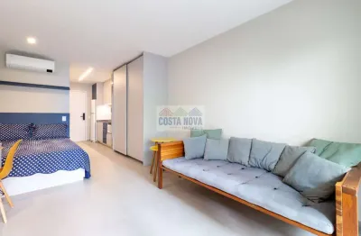 Estúdio para locação ou venda com 33m², 1 quarto, 1 suíte, 1 vaga, ao lado da faap em higienópolis