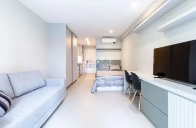 Estúdio para locação ou venda com 33m², 1 quarto, 1 suíte, 1 vaga, ao lado da faap em higienópolis