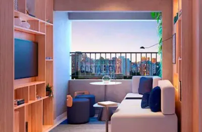 Apartamento à venda com 29m², 1 suíte, sala, varanda, cozinha integradas, bairro santa cecília