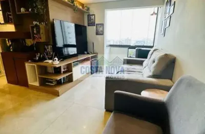 Apartamento com 80 m², 3 quartos, 1 sala, 2 banheiros, 1 vaga demarcada na região do carandiru