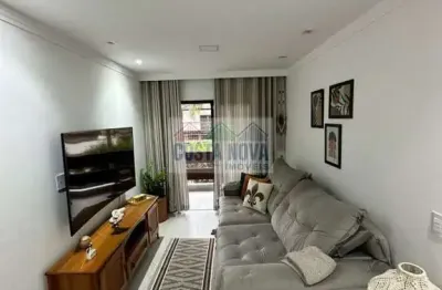 Apartamento com 3 dormitórios mobiliado na enseada. porteira fechada