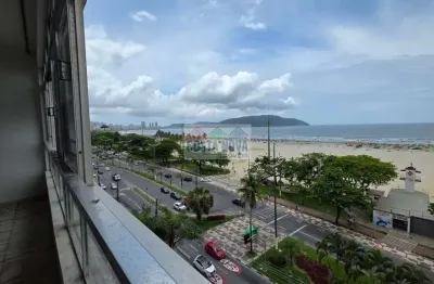 Apartamento no gonzaga, frente mar, 180m² 3 quartos, vista panorâmica! melhor investimento em santos