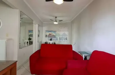 Apartamento de 1 dormitório semimobiliado com vista mar na aviação - praia grande