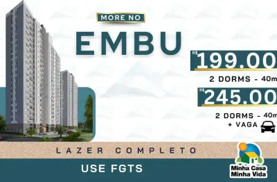 Apartamento 40m² em embu das artes (jardim santa bárbara) – financia