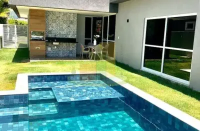 Linda casa térrea no alphaville litoral norte 1, pronta para morar!!