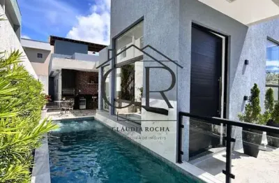 Casa em condomínio fechado com 3 quartos à venda na rua sucupió, abrantes, camaçari por r$ 1.430.000