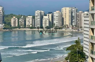 Apartamento sacada e vista mar, 1 dormitório, 1 suite à venda na pitangueiras no guarujá | qvista i