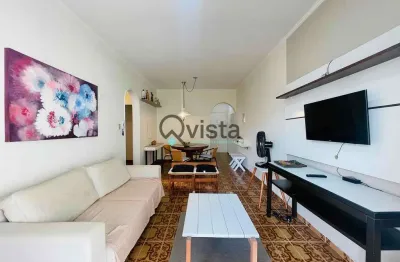 Apartamento sacada com vista mar, 3 dormitórios, suite à venda na pitangueiras no guarujá | qvista