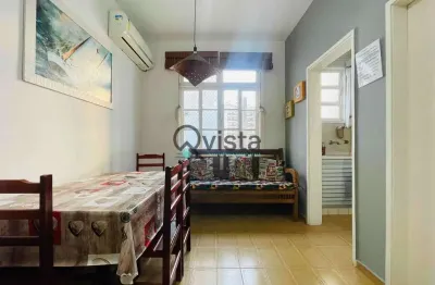 Kitnet 1 quadra do mar, 1 dormitório à venda na pitangueiras no guarujá | qvista inteligência imobi