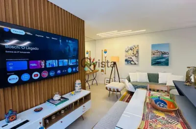 Apartamento decorado com varanda gourmet à venda na enseada no guarujá | qvista inteligência imobil