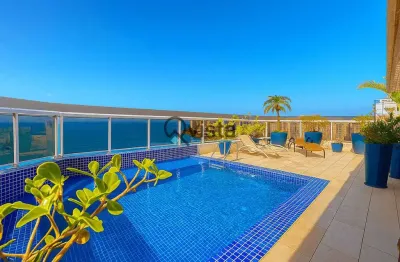 Cobertura com vista para o mar para locação anual  na astúrias no guarujá | qvista inteligência imo