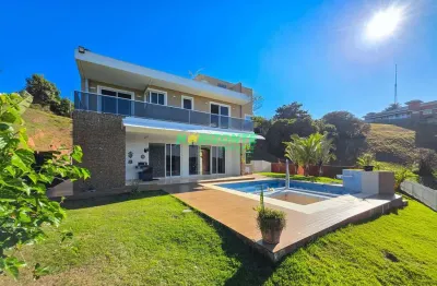 Casa para venda e locação de alto padrão com 1300m² de terreno com 3 suítes, no condomínio mirante