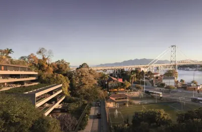 Varanda cartao postal de florianopolis da sua janela apartamento exclusivo