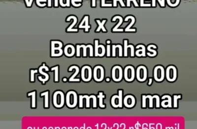 2 terrenos de 12×22   264m² cada um, os dois 24x22  528 m²