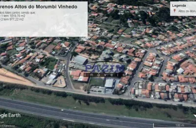 Terreno à venda, 1019 m² - altos do morumbi - vinhedo/sp