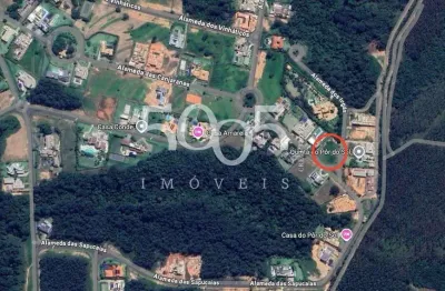 Excelente terreno de esquina à venda no condomínio terras de são josé ii com 2387m2, em declive, em ótima localização e linda vista.
