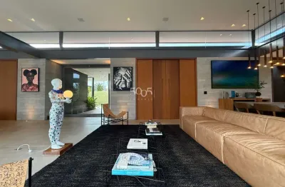 Casa à venda no condomínio terras de são josé i com 710m² de área construída, sendo 2024m² de área total. com arquitetura moderna, 5 suítes, mobiliada