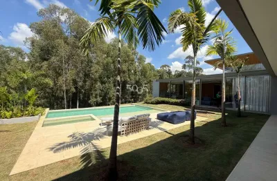 Lindo projeto de casa térrea contemporânea à venda no terras de são josé ii com 2160m2 de terreno e 600m2 de construção. mobiliado e decorado.