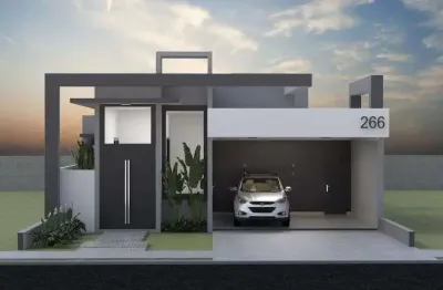 Casa de alto padrão em fase final de construção no condomínio residencial volpi