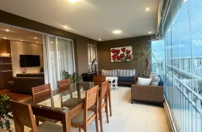 Apartamento todo mobiliado em condomínio clube de 146m², 3 suítes e 3 vagas