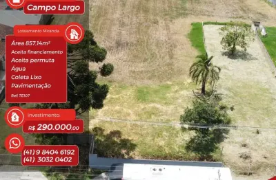 Terreno à venda na Rua Policarpo Ferreira de Miranda, 213, Loteamento Miranda, Campo Largo
