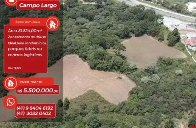 Terreno à venda na Estrada Dom Rodrigo, Bom Jesus, Campo Largo