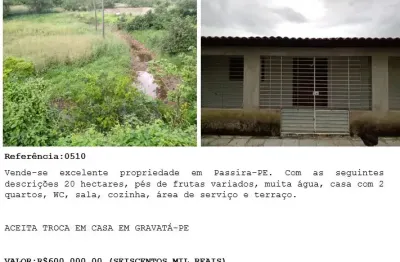 Chácara / sítio à venda na Rua da Matriz, Zona Rural, Passira