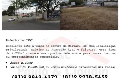 Terreno à venda na Avenida Cleto Campelo, 3, Nossa Senhora das Dores, Caruaru