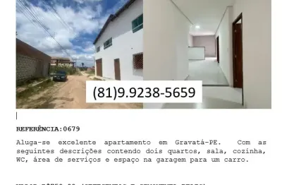 Apartamento para alugar na Rua Joaquim Sabino Coelho, 2, Porta Florada, Gravatá