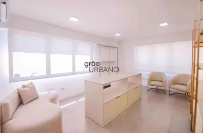 Sala comercial mobiliada | 55m² | 1 vaga + depósito | Condomínio Caza Urbano