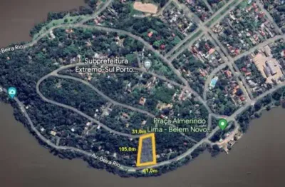 Terreno à venda na avenida beira rio, 779, belém novo, porto alegre, 3720 m2 por r$ 849.000