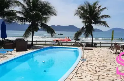 Casa pé na areia, com 10 dormitórios, na praia da fortaleza, em ubatuba - sp.