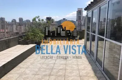 Cobertura com 4 quartos à venda na avenida siqueira campos, 92, macuco, santos por r$ 795.000