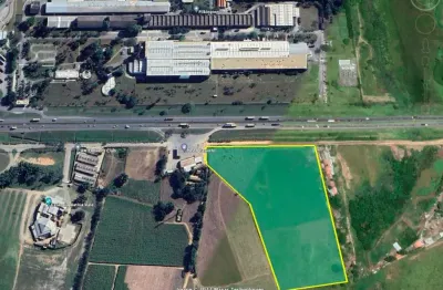 Área industrial à venda, 55.000 m² com cerca de 300 m de testada de frente para dutra em caçapa colado com sjc
