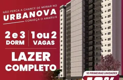 Lançamento amarilis urbanova - apto de 65,65 m² - 2 dorms 1 suíte e 1 vaga - entrada 10% mais 150 mensais e 5 anuais - direto com a construtora!