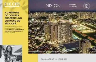 Apartamento a venda, 02 dormitórios, vision colinas, jardim esplanada, sjc.