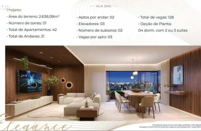 Lançamento - edifício volpe elegance vila ema - sjc/sp - apartamento de 4 dorms ou 3 suítes com 188 m² 3 vagas