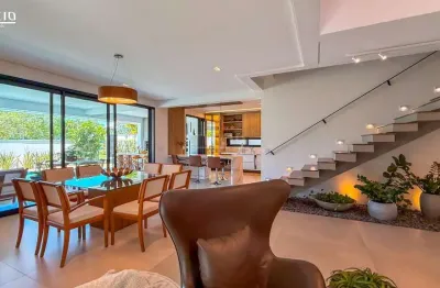 Sobrado luxuoso - muita privacidade - 480 m² útil - 3 suítes (*sala revers. 4º suíte) + escritório. cond. jardim do golfe 3 - com elevador 4  vagas