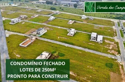 Terreno à venda em condominio vereda dos campos quadra j - com 250 m² plano