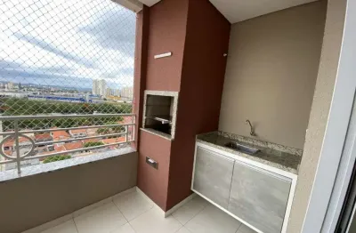 Apartamento no edificio monte zurich - parque industrial com 69m² 2 dormitórios, suíte, sacada com churrasqueira