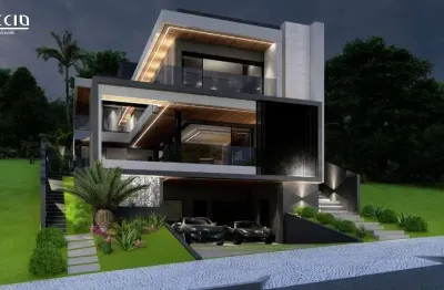 Excelente casa à venda na planta no condomínio alphaville 1 - 4 suítes  - 550 m² de construção