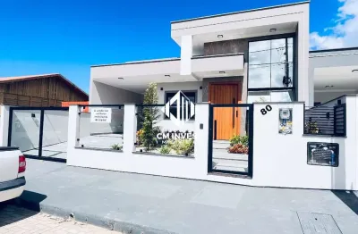 Casa à venda no lisboa iii são josé sc -  3 quartos, suíte e área goumert