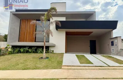 Casa térrea em condomínio de alto padrão, indaiatuba/sp, 03 suítes, espaço gourmet e piscina