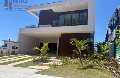 Lindo sobrado novo em condomínio fechado em indaiatuba, 04 suítes, espaço gourmet e piscina.