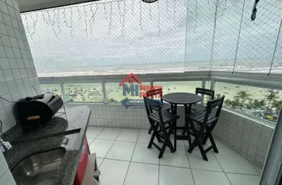 Apartamento frente mar, com vista total da praia, no bairro Nova Mirim.