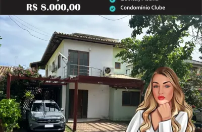 Casa residencial duplex condomínio stella mares para locação stella maris, salvador