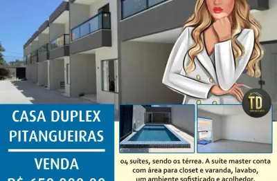 Casa residencial nova duplex condomínio para venda pitangueiras, lauro de freitas