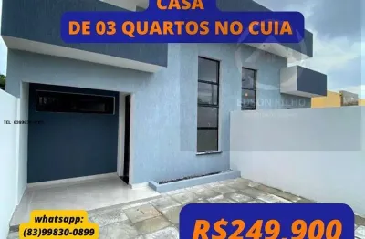 Casa para venda em joão pessoa, cuiá, 3 dormitórios, 1 suíte, 2 banheiros, 3 vagas